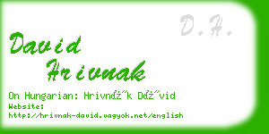 david hrivnak business card